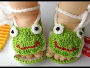 graciosos zapatitos a crochet